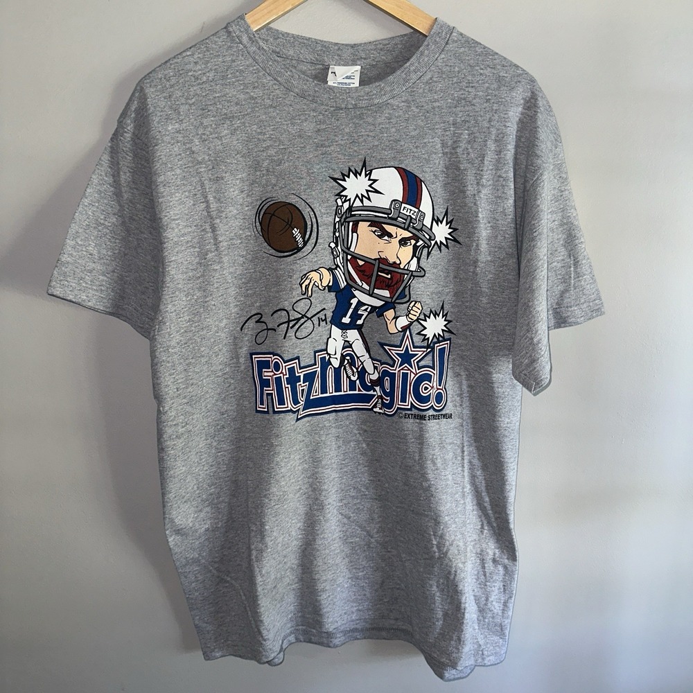 EXTREME STREETWEAR Ryan Fitzpatrick Fitzmagic Buffalo Bills Shirt Mens L Gray